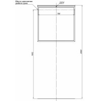 Зеркало Allen Brau Priority 1.31015.03, 80 см, с LED-подсветкой, латунь браш