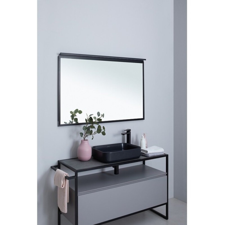 Зеркало Allen Brau Priority 1.31018.BB, 120 см, с LED-подсветкой, черный браш