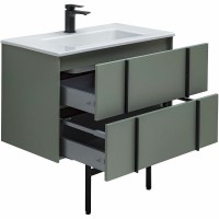 Тумба под раковину Allen Brau Reality 1.32005.CGM, 80 см, подвесная, олива матовый