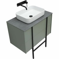 Тумба под раковину Allen Brau Reality 1.32005.CGM, 80 см, подвесная, олива матовый