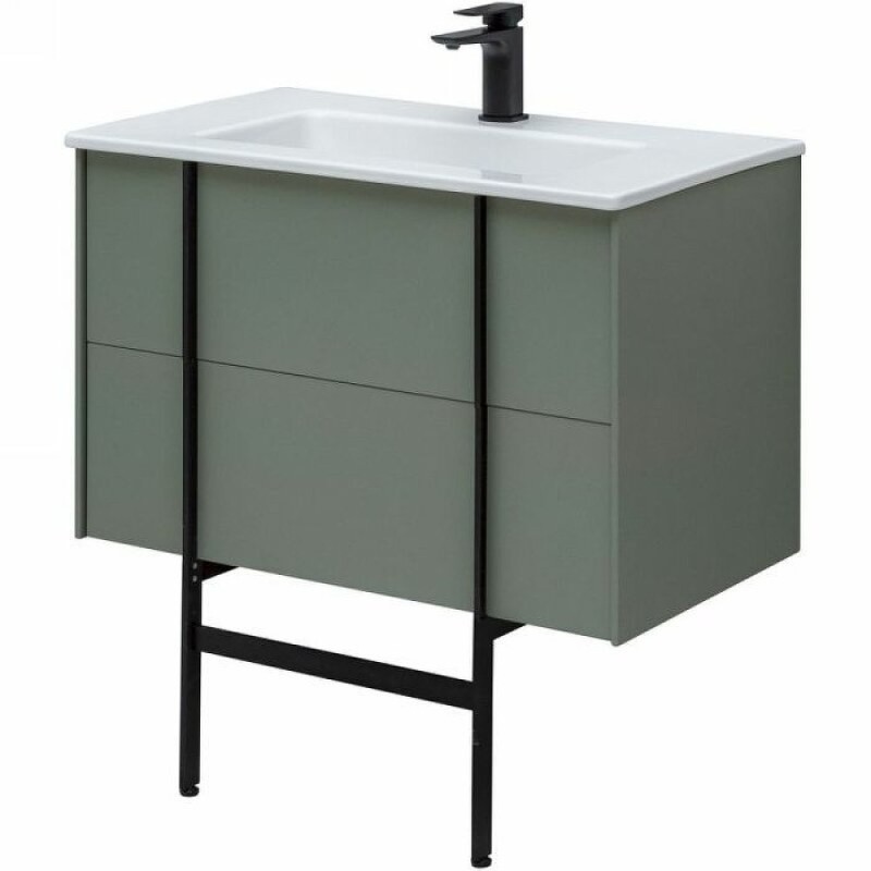 Тумба под раковину Allen Brau Reality 1.32005.CGM, 80 см, подвесная, олива матовый