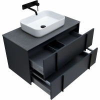 Тумба под раковину Allen Brau Reality 1.32006.AM, 90 см, подвесная, антрацит матовый