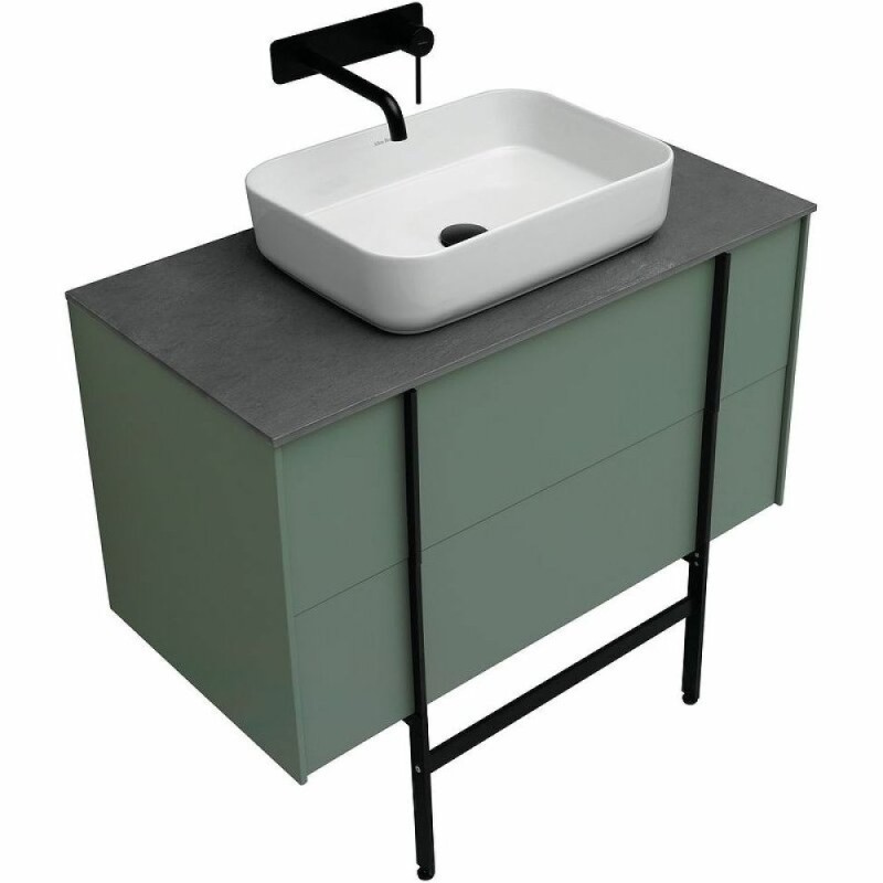 Тумба под раковину Allen Brau Reality 1.32006.CGM, 90 см, подвесная, олива матовый