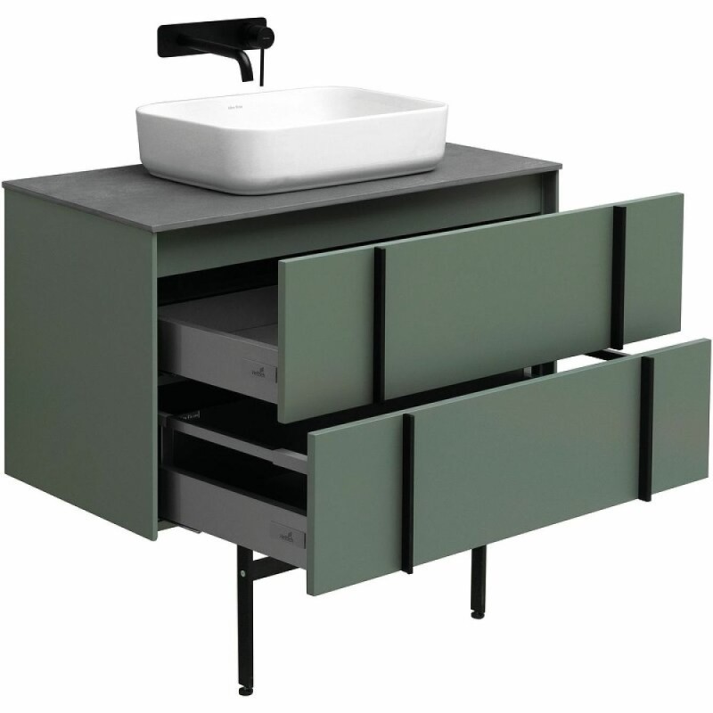 Тумба под раковину Allen Brau Reality 1.32006.CGM, 90 см, подвесная, олива матовый
