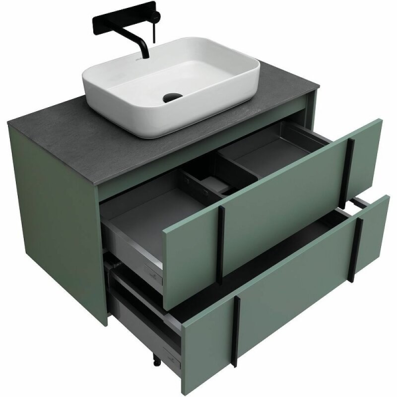 Тумба под раковину Allen Brau Reality 1.32006.CGM, 90 см, подвесная, олива матовый