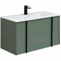 Тумба под раковину Allen Brau Reality 1.32006.CGM, 90 см, подвесная, олива матовый