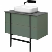 Тумба под раковину Allen Brau Reality 1.32006.CGM, 90 см, подвесная, олива матовый