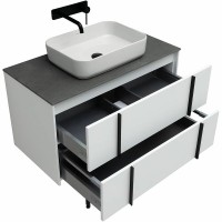 Тумба под раковину Allen Brau Reality 1.32006.WM, 90 см, подвесная, белый матовый