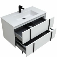 Тумба под раковину Allen Brau Reality 1.32006.WM, 90 см, подвесная, белый матовый