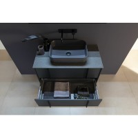 Тумба под раковину Allen Brau Reality 1.32007.AM, 100 см, подвесная, антрацит матовый
