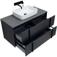 Тумба под раковину Allen Brau Reality 1.32007.AM, 100 см, подвесная, антрацит матовый