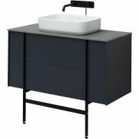 Тумба под раковину Allen Brau Reality 1.32007.AM, 100 см, подвесная, антрацит матовый