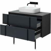 Тумба под раковину Allen Brau Reality 1.32007.AM, 100 см, подвесная, антрацит матовый