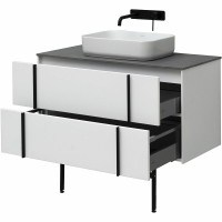 Тумба под раковину Allen Brau Reality 1.32007.WM, 100 см, подвесная, белый матовый