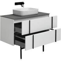 Тумба под раковину Allen Brau Reality 1.32007.WM, 100 см, подвесная, белый матовый