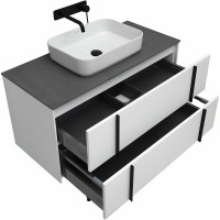 Тумба под раковину Allen Brau Reality 1.32007.WM, 100 см, подвесная, белый матовый