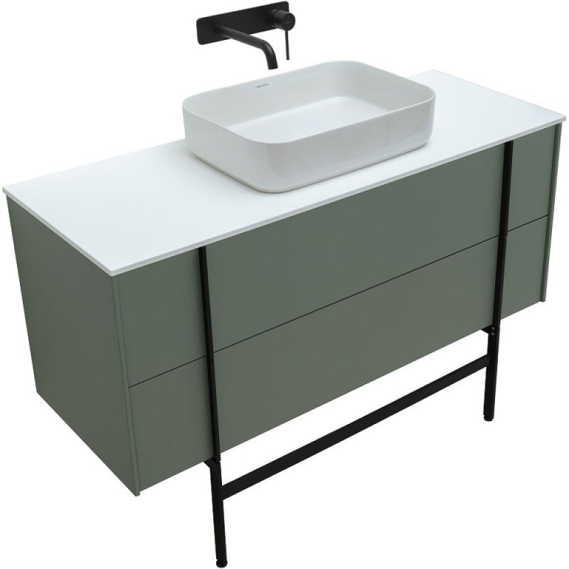 Тумба под раковину Allen Brau Reality 1.32008.CGM, 120 см, подвесная, олива матовая