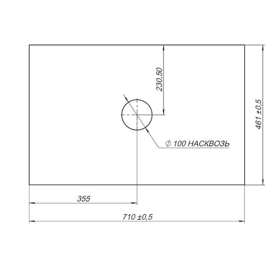 Столешница Allen Brau Reality 1.32022.GR-S, 71 х 46.1 см, керамогранит, графит структ