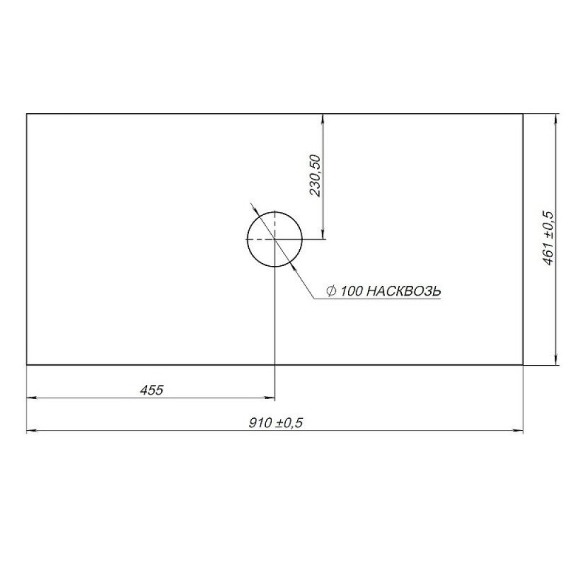 Столешница Allen Brau Reality 1.32024.G, 91 х 46.1 см, керамогранит, графит
