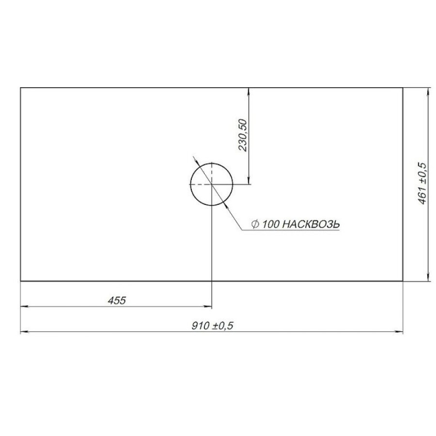Столешница Allen Brau Reality 1.32024.G-S, 91 х 46.1 см, керамогранит, серый структ