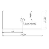 Столешница Allen Brau Reality 1.32025.G-S, 101 х 46.1 см, керамогранит, серый структ