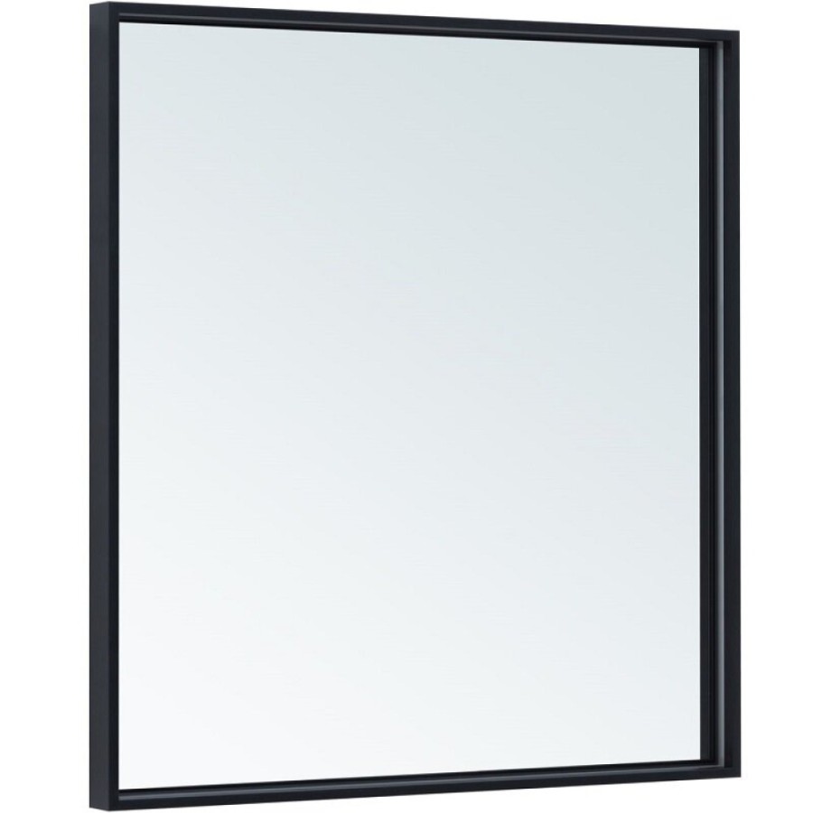 Зеркало Allen Brau Liberty 1.330014.BB, 80 см, с LED-подсветкой, с сенсорным выключателем, черный браш