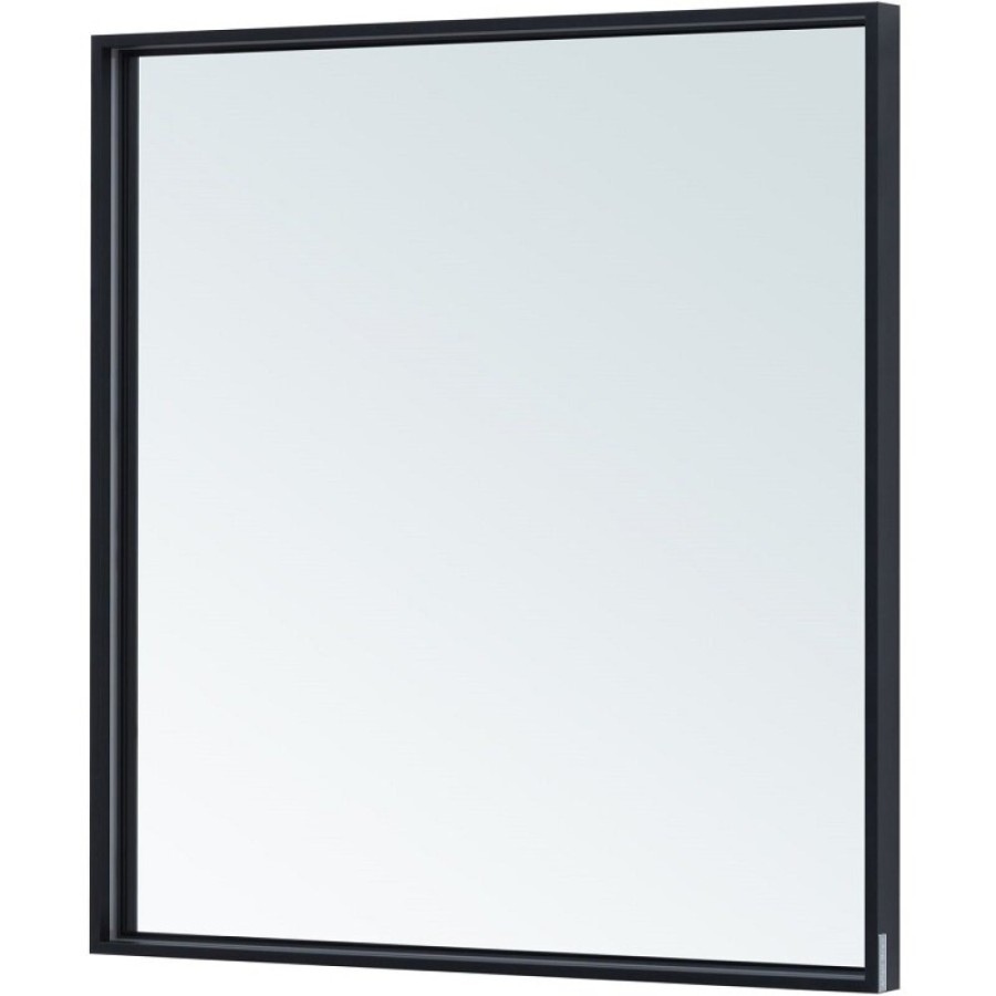 Зеркало Allen Brau Liberty 1.330014.BB, 80 см, с LED-подсветкой, с сенсорным выключателем, черный браш