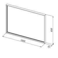 Зеркало Allen Brau Liberty 1.330016.60, 100 см, с LED-подсветкой, с сенсорным выключателем, медь браш