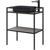 Консоль под раковину Allen Brau Liberty 1.33002.BB, 75 см, напольная, черный браш