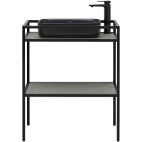 Консоль под раковину Allen Brau Liberty 1.33002.BB, 75 см, напольная, черный браш