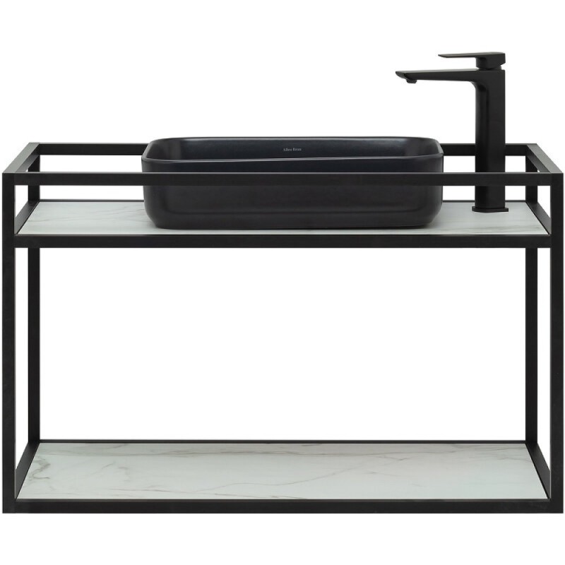 Консоль под раковину Allen Brau Liberty 1.33003.BB, 90 см, подвесная, черный браш