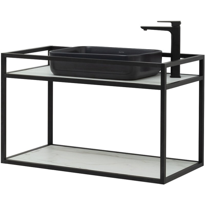 Консоль под раковину Allen Brau Liberty 1.33003.BB, 90 см, подвесная, черный браш