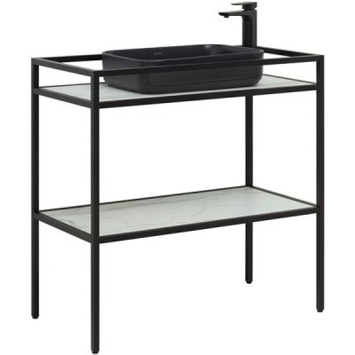 Тумба под раковину Allen Brau Liberty 1.33004.BB, 90 см, напольная, черный браш
