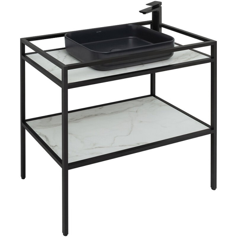 Тумба под раковину Allen Brau Liberty 1.33004.BB, 90 см, напольная, черный браш
