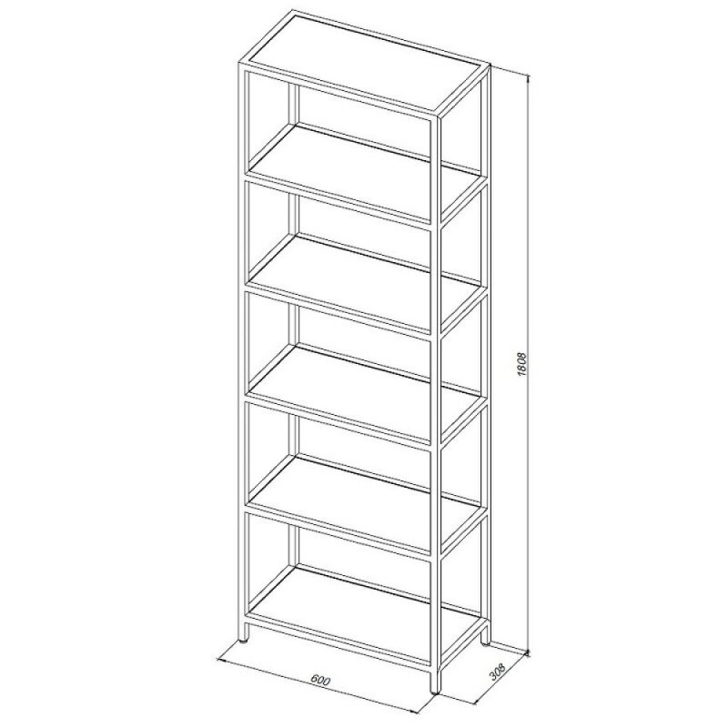 Стеллаж Allen Brau Liberty 1.33006.BB, 60 см, цвет черный браш