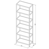 Стеллаж Allen Brau Liberty 1.33006.BB, 60 см, цвет черный браш