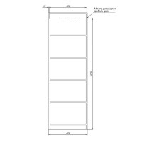 Стеллаж Allen Brau Liberty 1.33006.BB, 60 см, цвет черный браш