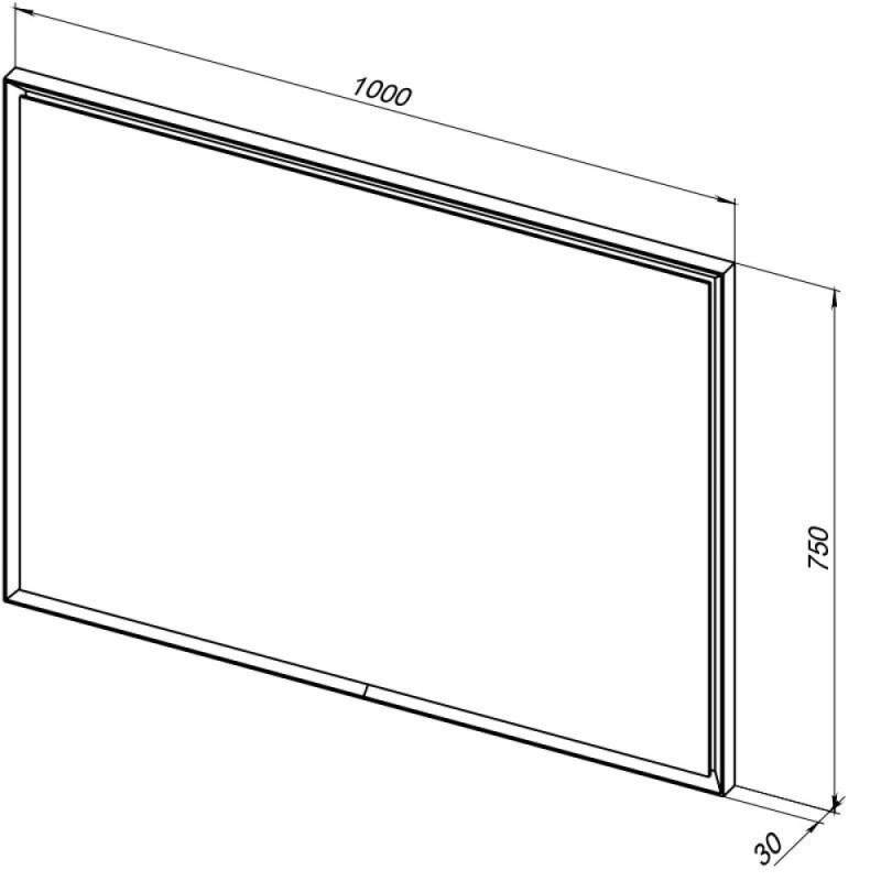Зеркало Allen Brau Activity 1.340029.WM, 100 см, с LED-подсветкой, с сенсорным выключателем, белый матовый