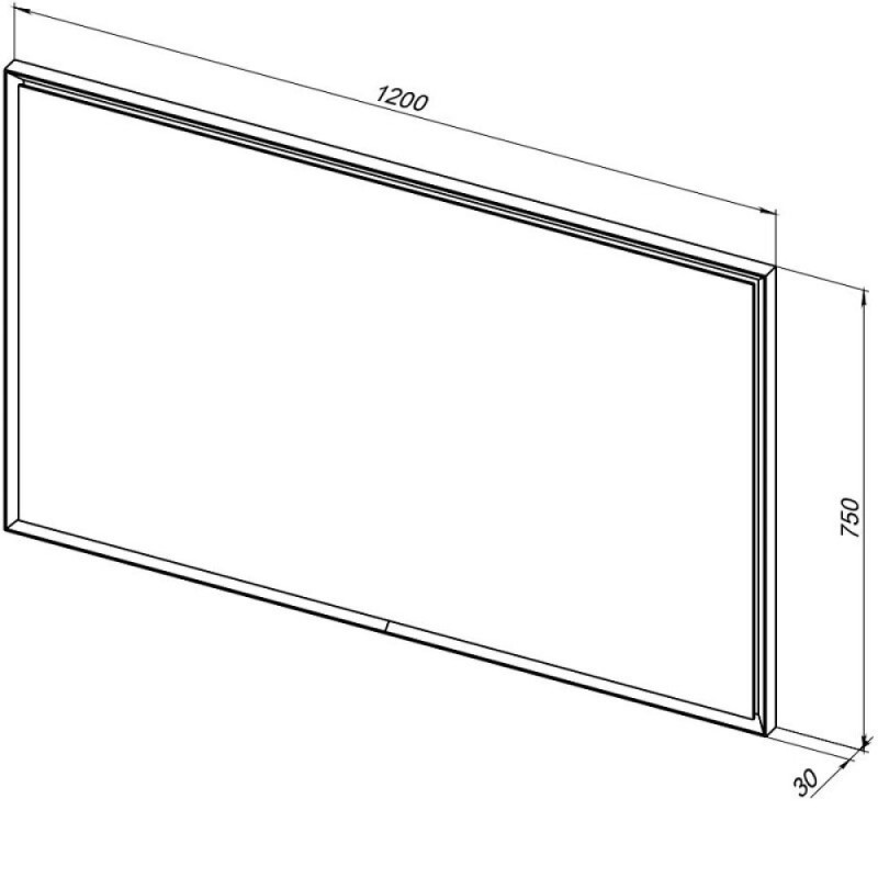 Зеркало Allen Brau Activity 1.340030.WM, 120 см, с LED-подсветкой, с сенсорным выключателем, белый матовый