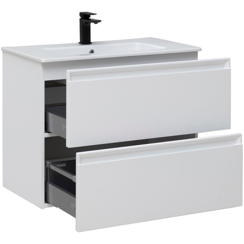 Тумба под раковину Allen Brau Eclipse 1.E1002.WM 2.0, 80 см, подвесная, белый матовый