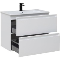 Тумба под раковину Allen Brau Eclipse 1.E1002.WM 2.0, 80 см, подвесная, белый матовый