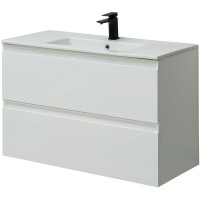 Тумба под раковину Allen Brau Eclipse 1.E1003.WM 2.0, 100 см, подвесная, белый матовый