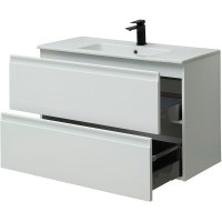 Тумба под раковину Allen Brau Eclipse 1.E1003.WM 2.0, 100 см, подвесная, белый матовый