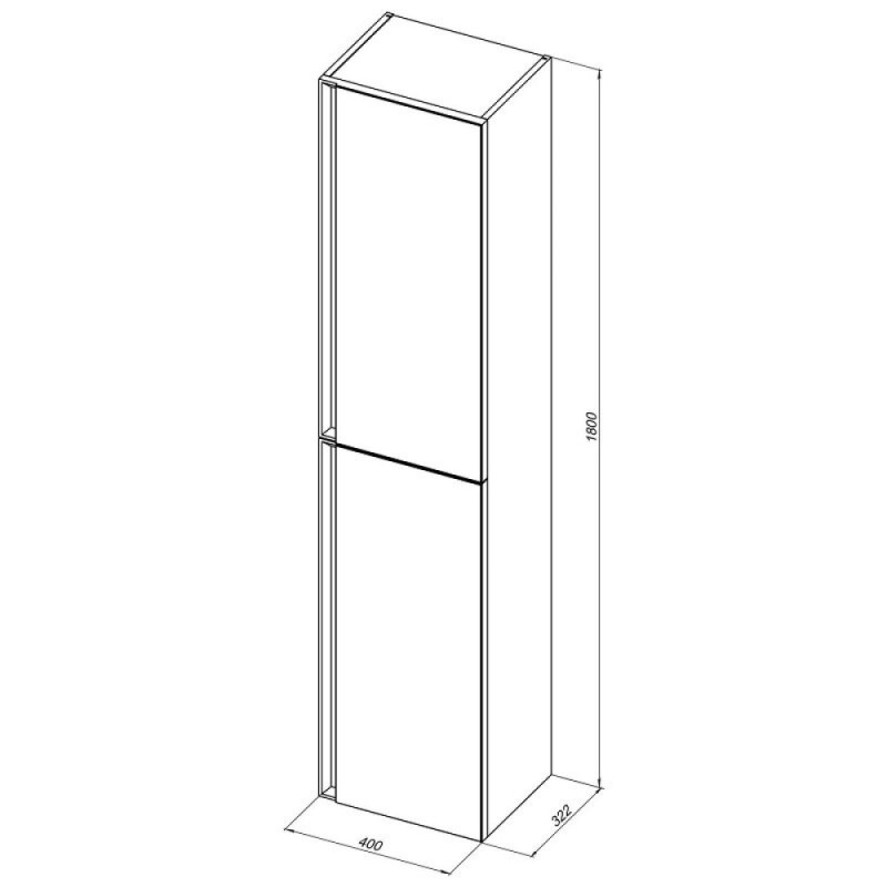 Шкаф-пенал Allen Brau Eclipse 1.E1005.PWM 2.0, 40 см, подвесной, папирус матовый