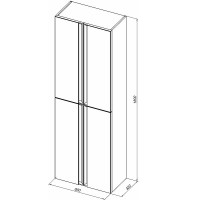 Шкаф-пенал Allen Brau Eclipse 1.E1006.PWM 2.0, 60 см, подвесной, папирус матовый