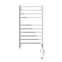 Полотенцесушитель электрический Domoterm Квадро П10 500x1000 EK R, ширина 50 см, высота 100 см, подключение справа, хром