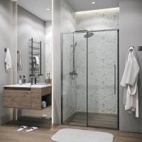 Душевая дверь Grossman Galaxy 100.K33.01.100.42.00, 100 см, стекло прозрачное, профиль графит сатин