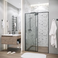 Душевая дверь Grossman Galaxy 100.K33.01.110.21.00, 110 см, стекло прозрачное, профиль черный матовый