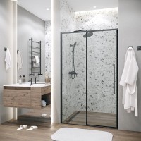 Душевая дверь Grossman Galaxy 100.K33.01.110.21.00, 110 см, стекло прозрачное, профиль черный матовый