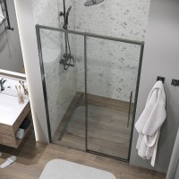 Душевая дверь Grossman Galaxy 100.K33.01.130.42.00, 130 см, стекло прозрачное, профиль графит сатин